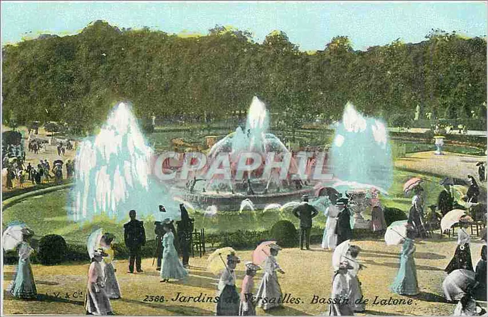 Jardins de Versailles — Bassin de Latone — éditeur V. & C. n° 2588 - Recto