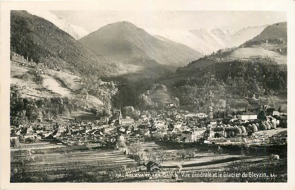 Alleyvard-les-Bains — Allgemeiner Blick und der Gleyzin-Gletscher — LL - Vorderseite