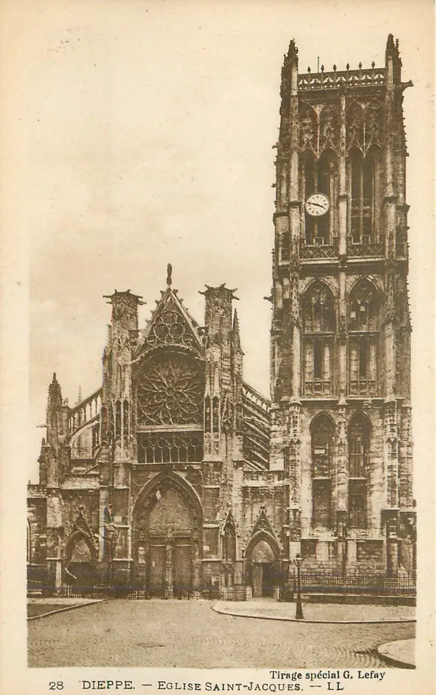 Dieppe — Igreja de São Jacó — Impressão especial G. Lefay - Frente