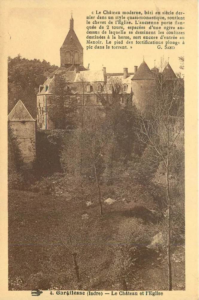 Garâlesse (Indre) — Il Castello e la Chiesa — Editore non identificato, n°4 - Recto