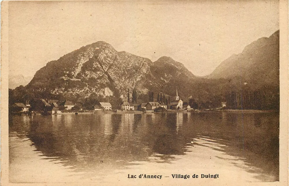 Lac d'Annecy — Village de Duingt — éditeur inconnu, n° 34 - Recto