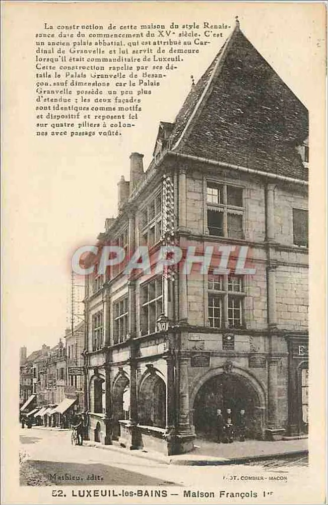 LUXEUIL-LES-BAINS — Casa François — editor Mathieu, n° 52 - Frente