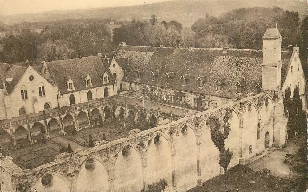 Abadia de Royaumont — Vista geral — Edit. G. Barraud, Asnières-sur-Oise (S.-et-O.) - Frente