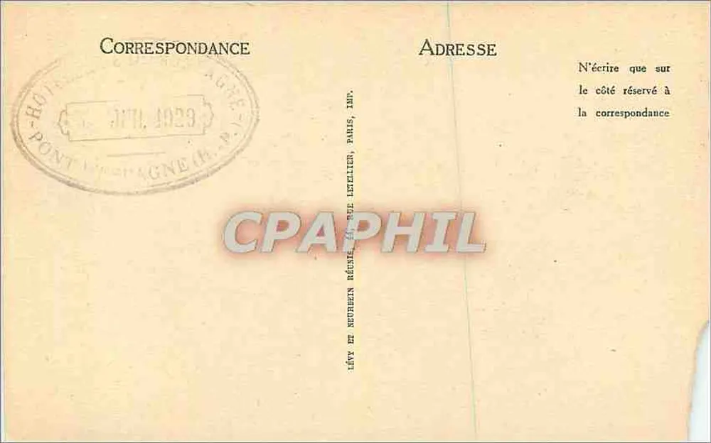 Env. de Cauterets — Le Pont d'Espagne et l'Hotellerie (alt. 1496 m.) — LL - Verso