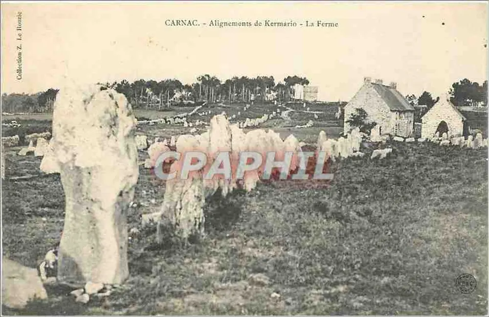 Carnac - Alinhamentos de Kermario - A Fazenda — Coleção Z. Le Bonzie - Frente
