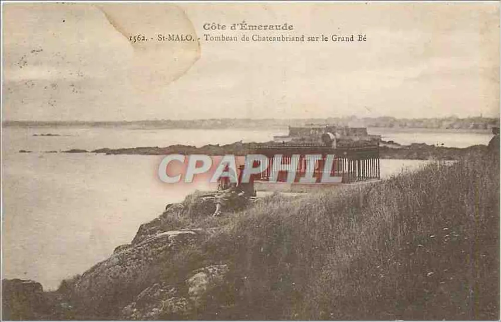 Emerald Coast — Grabmal von Chateaubriand am Grand Bé — Verlag: Laurent-Nel, Rennes - Vorderseite