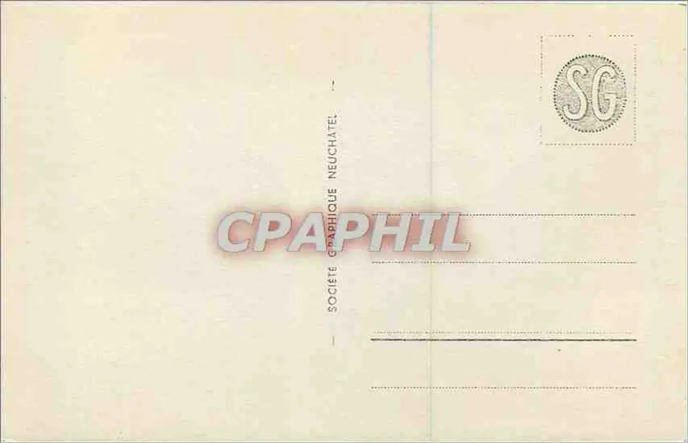Kasteel van Chillon en Denti del Mezzogiorno — Antieke ansichtkaart n°1506 — Société Graphique Neuchâtel - Achterkant
