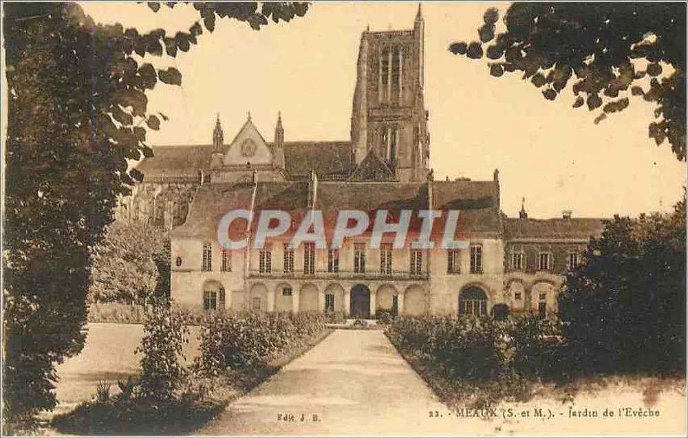 Meaux (S. e M.) — Jardim do Bispo — Editor Fongogne Frères, Château-Thierry - Frente