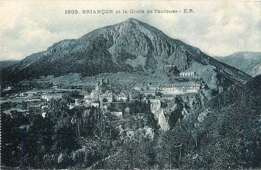 Briangon i Krzyż Tuluzy — widok panoramiczny — E.R. - Awers