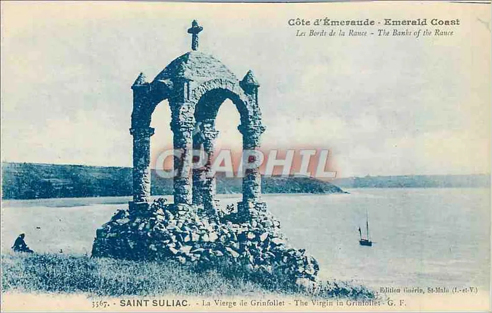 Saint-Suliac — La Vierge de Grinfollet — Édition Guérin, St-Malo (1.-et-V.) - Recto