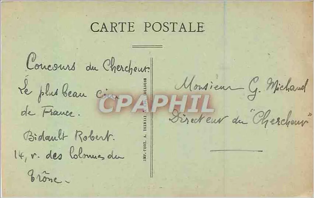 Janiville — Estátua de Joana d'Arc — Imp. Phot. A. TURBAN, Clichy - Verso