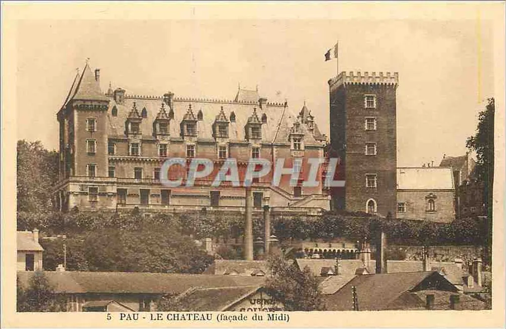 Pau - O Castelo (fachada do Meio-Dia) — editor Château Henri IV, Pau - Frente