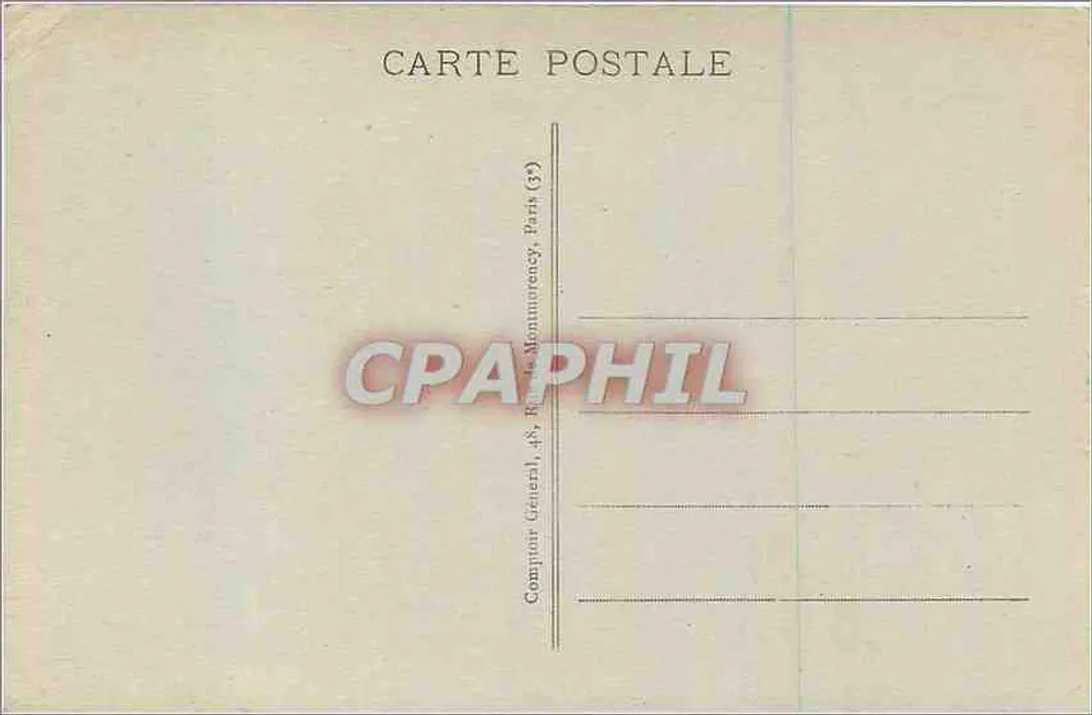 Gorges do Tarn — La Sablière — Compieur General, Paris (39) - Verso