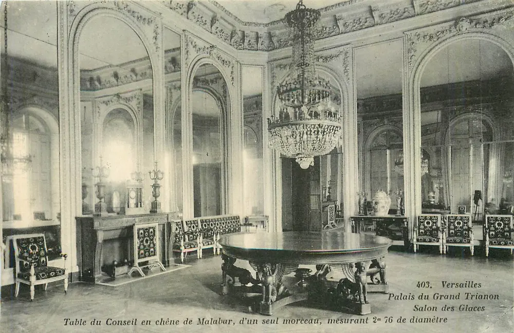 Salon des Glaces — Palast des Grand Trianon — Versailles — Héliotypie A. Bourdier, n° 403 - Vorderseite