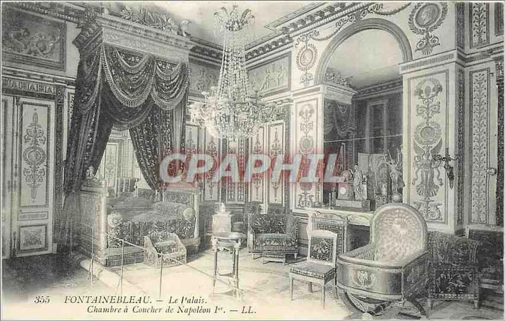 Fontainebleau — Das Schloss. Schlafzimmer von Napoleon I — LL. n° 355 - Vorderseite