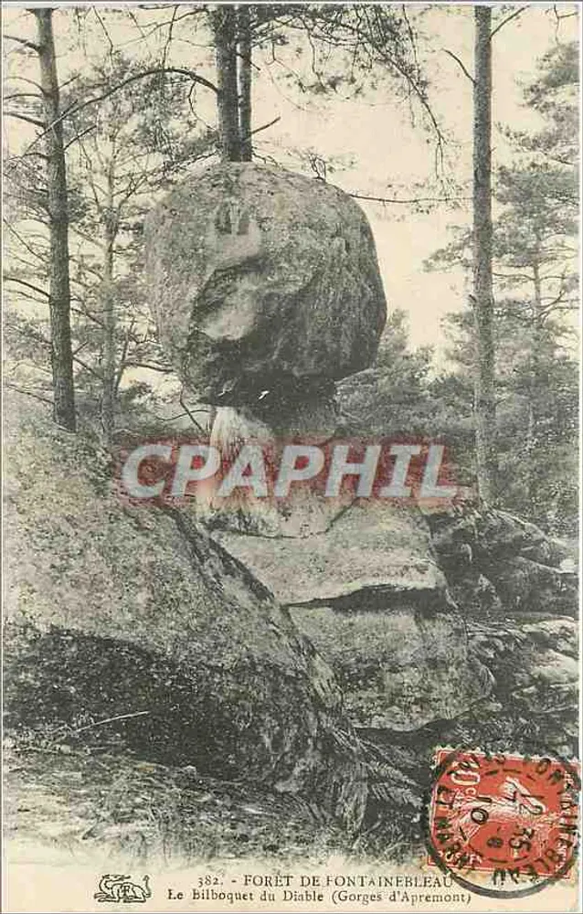 Der Teufels-Bilboquet (Aprémont-Gorges) — Forêt de Fontainebleau — n°382 - Vorderseite