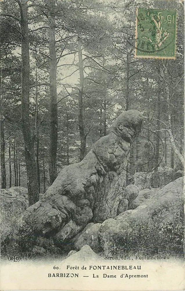 Forêt de Fontainebleau — La Dame d'Aprémont — Stron, édit., Fontainebleau - Recto