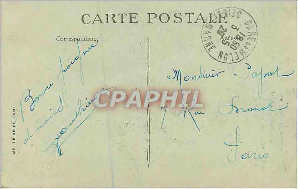 Forêt de Fontainebleau — La Dame d'Aprémont — Stron, édit., Fontainebleau - Verso