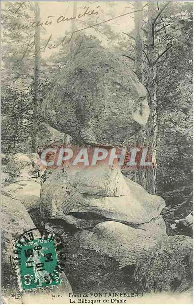 Forêt de FONTAINEBLEAU — Le Bilboquet du Diable — Éditeur : 9.o. - Recto