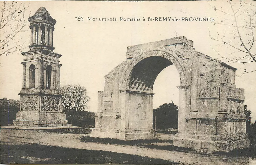 Monumentos Romanos em St-REMY-de-PROVENCE — série 396 — editor não identificado - Frente