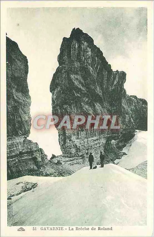 Gavarnie - La Brèche de Roland — editore Gavarnie des Arts Photographiques, Strasburgo, n° 51 - Recto