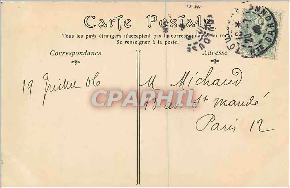 Toulouse — A Igreja de Saint-Sernin (século XI) — Editor N° 166 - Verso
