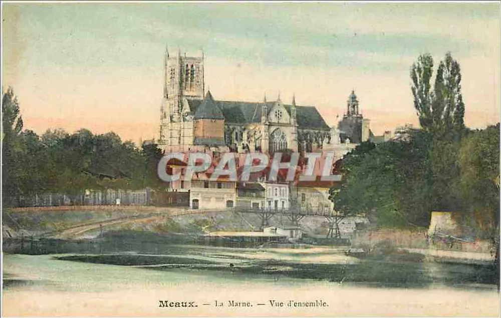 Meaux — A Marne — Vista geral — Graphphil - Frente