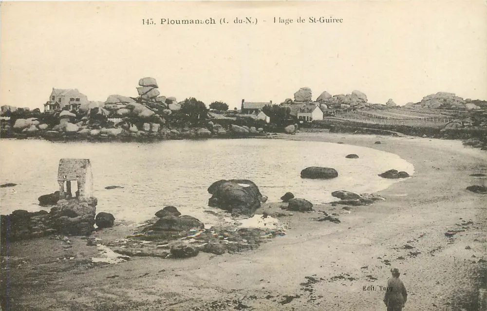 Ploumanach (Côtes-du-Nord) — praia de St-Guirec — Edit. Tenty - Frente