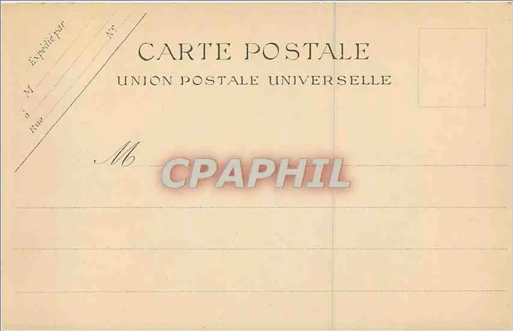 Vincennes - Porta para o Bois — editor Union Postale Universelle - Verso