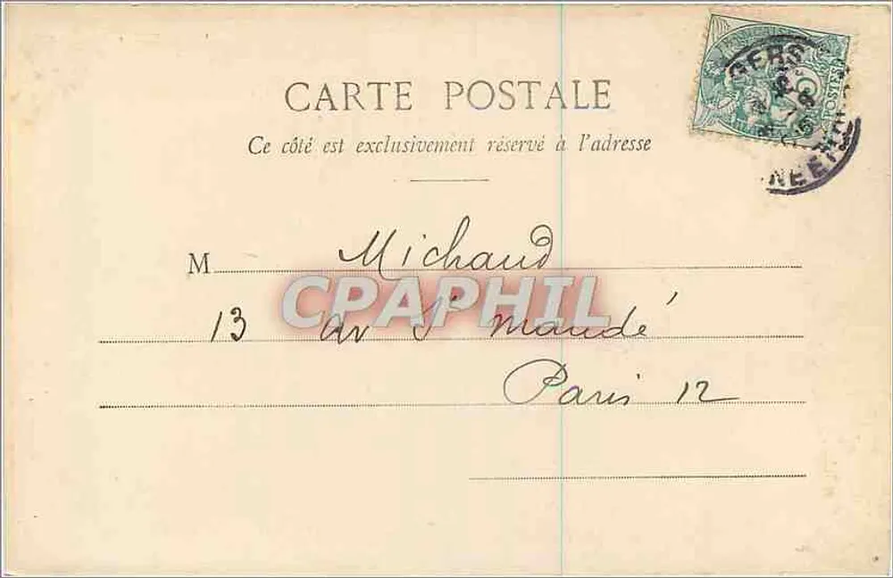 As Penitentes — Velho castelo em Tours — Coleção G. - Verso
