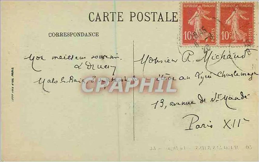 Malo-les-Bains — La Digue — LL. — Uitgever LL. n°50 - Achterkant
