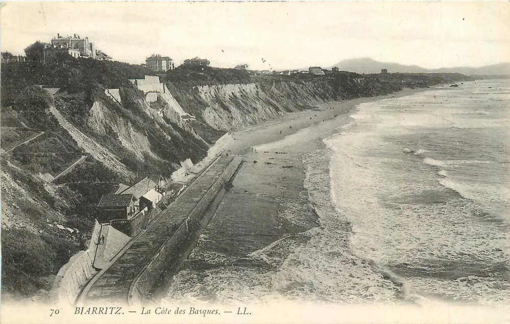 Biarritz — La Côte des Basques — LL. — n°70 - Frente