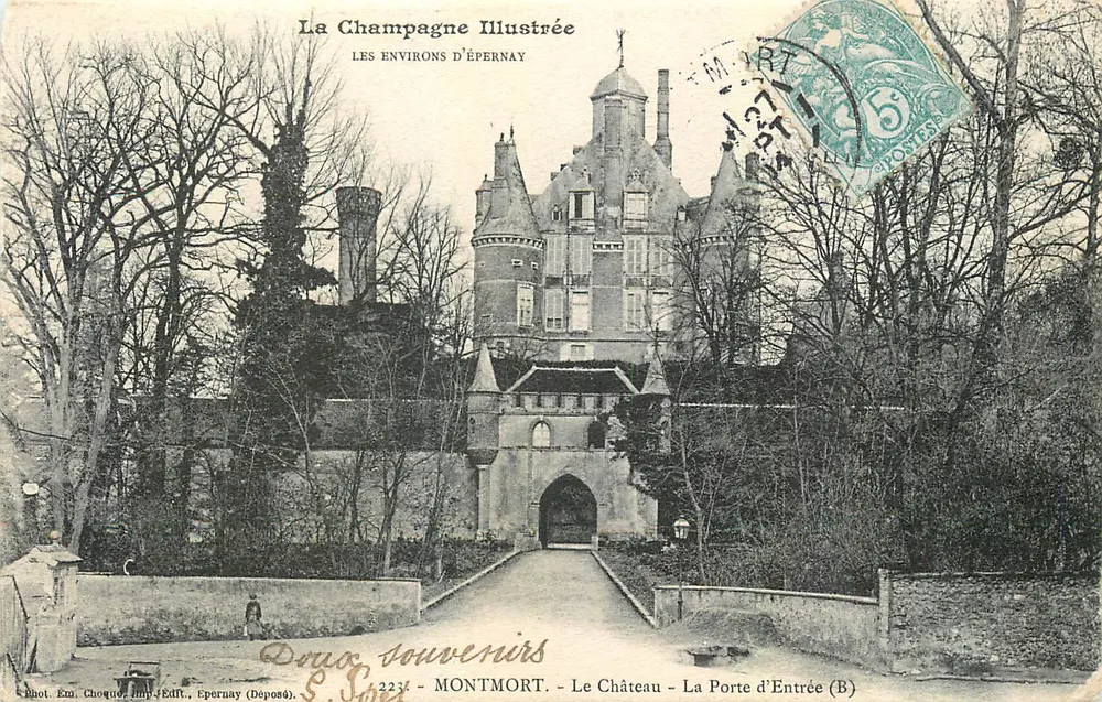 Montmort - O Castelo - A Porta de Entrada (B) — A Champagne Ilustrada, Editor Epernay, n° 223 - Frente