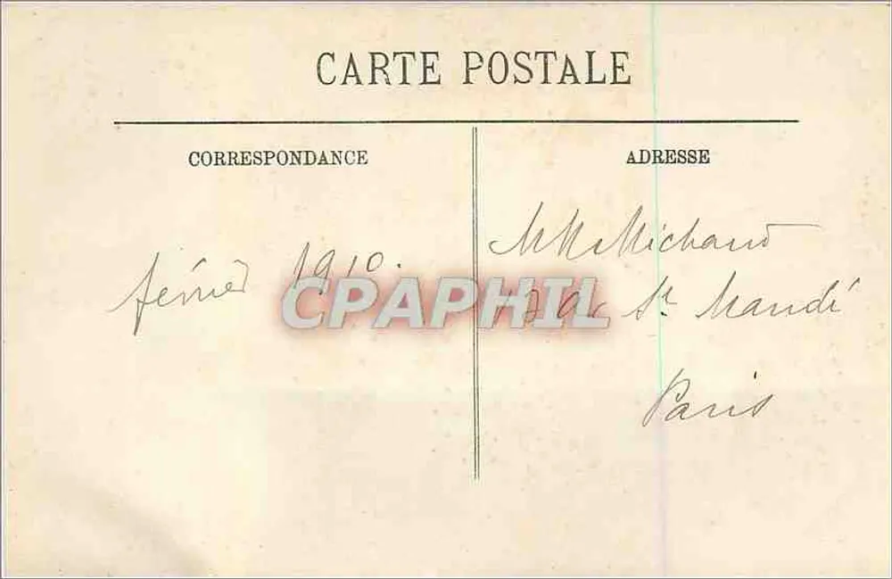 Inundaciones de París (Enero 1910) — Boulevard Diderot, esquina de la Rue de Bercy — LL. - Reverso