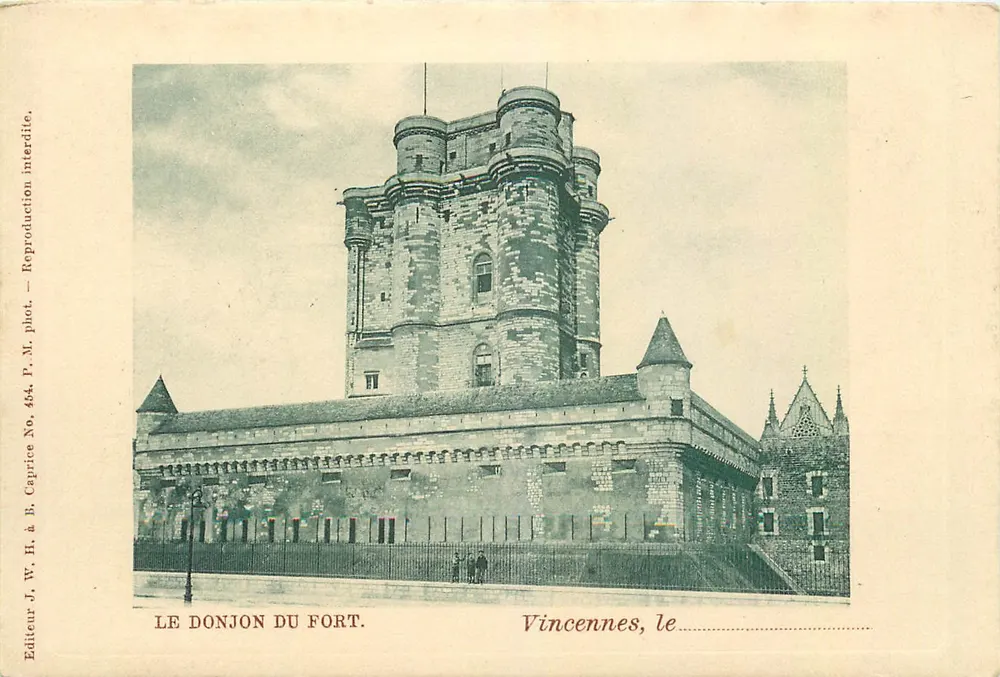 O Donjon do Forte — Vincennes, o — Editor J. W. H. & B. Caprice No. 464 - Frente