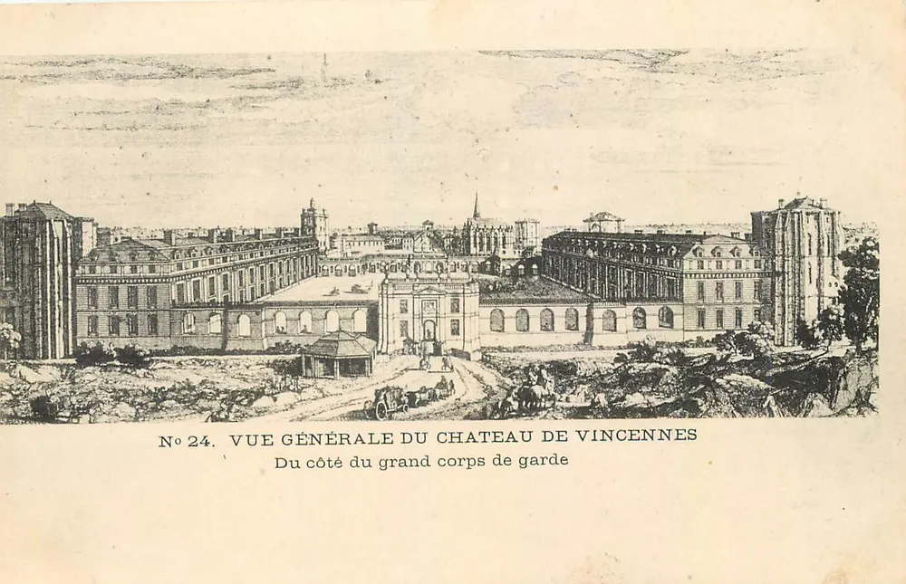Castelo de Vincennes — Vista geral do lado do grande corpo de guarda — Série N°24 - Frente