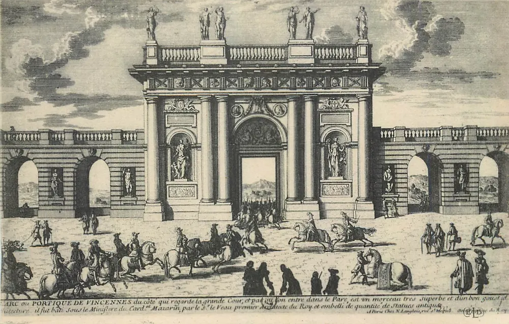Arc ou Portique de Vincennes — vue historique — éditeur N. Langlois, Paris - Frente