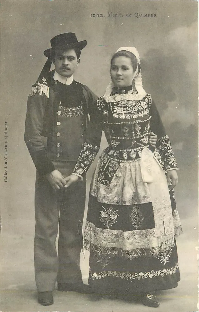 Casados de Quimper — Coleção Villand, Quimper — n° 1042 - Frente