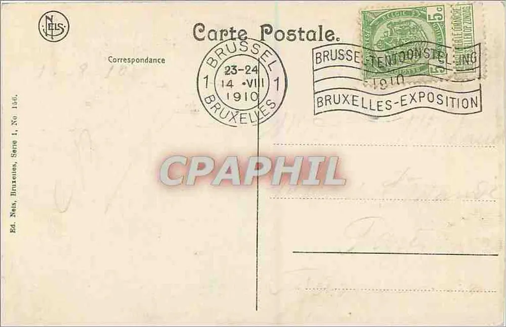 Brussels — Palace of Justice — Ed. Neils, Brussels, No. 156 - Back