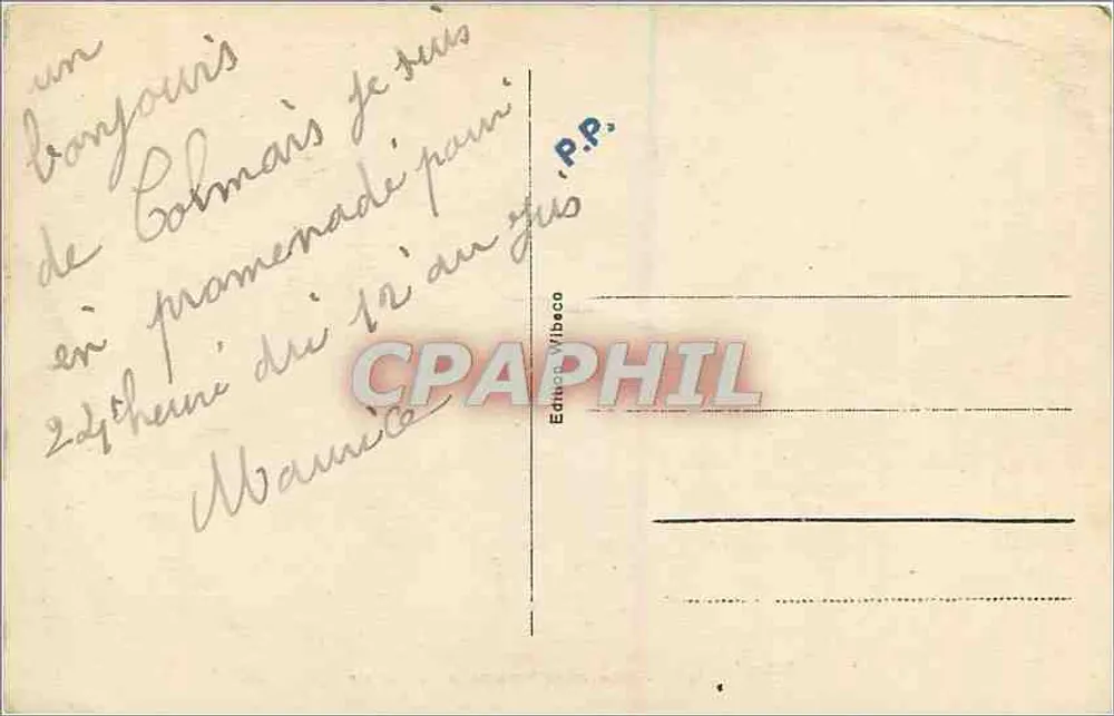 Colmar - Rapp Monument and the Cathedral — Wibeco Edition, No. 123 - Back