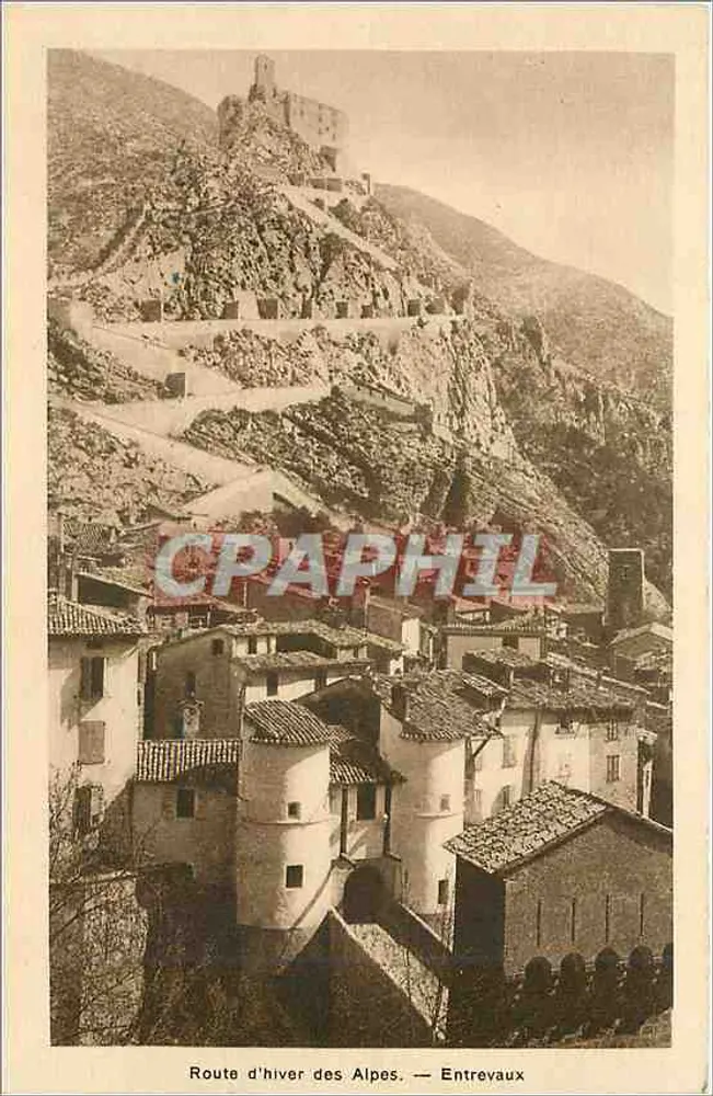 Route d'hiver des Alpes — Entrevaux - Recto