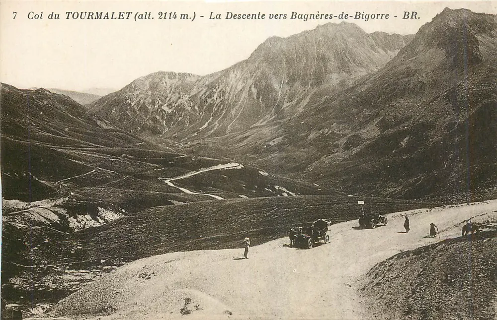 Col du TOURMALET (Höhe 2114 m.) — Abstieg nach Bagnères-de-Bigorre — BR. - Vorderseite