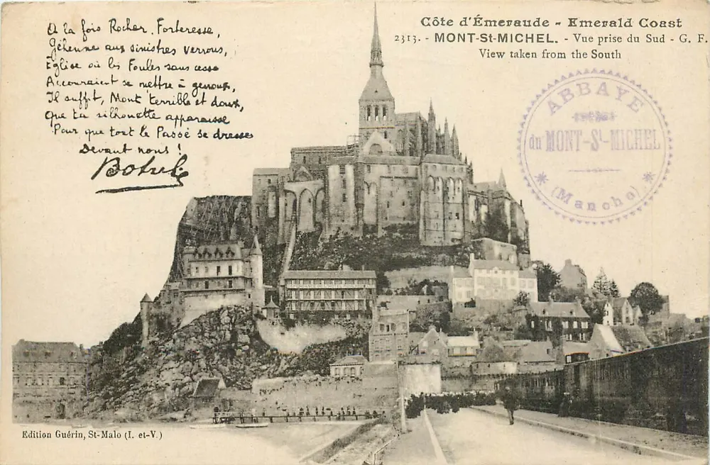 Monte-Santo-Michel — Vista tirada do Sul — G.F. — Edição Guérin, St-Malo (I. e V.) - Frente