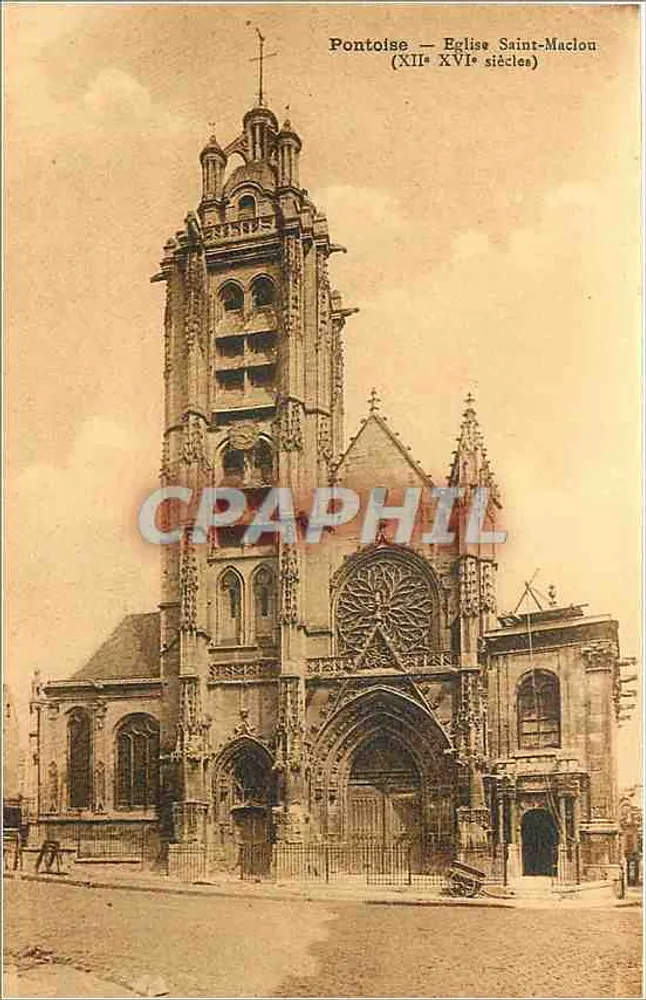 Pontboise — Igreja de São Maclou (séculos XIII a XVI) — Editor: Livreiro, Pontboise - Frente