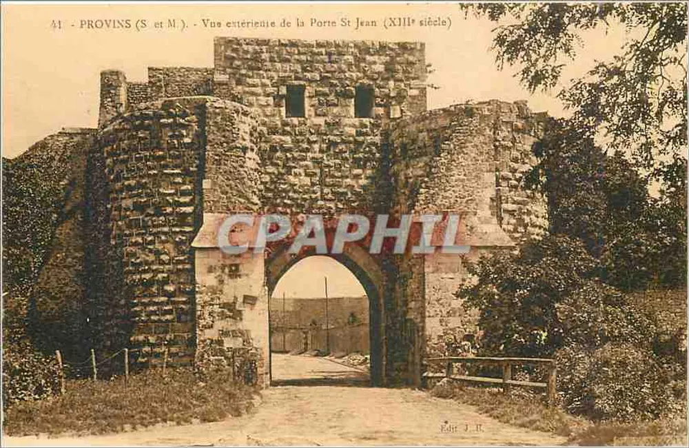 Provins (S und M.) - Aussicht von der Porte Saint Jean (13. Jahrhundert) - Verlag J. B. - Vorderseite