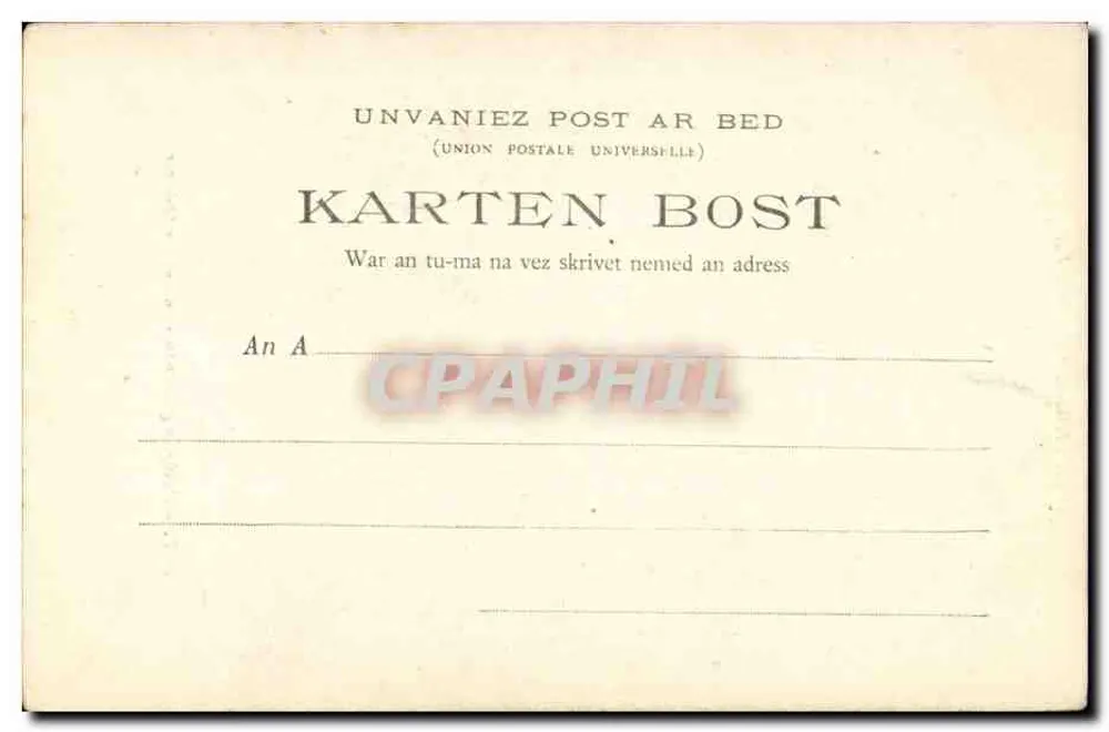 Bretanha (Coleção E.H.) — Propos galantes — Arredores de Quimper — n° 507 - Verso