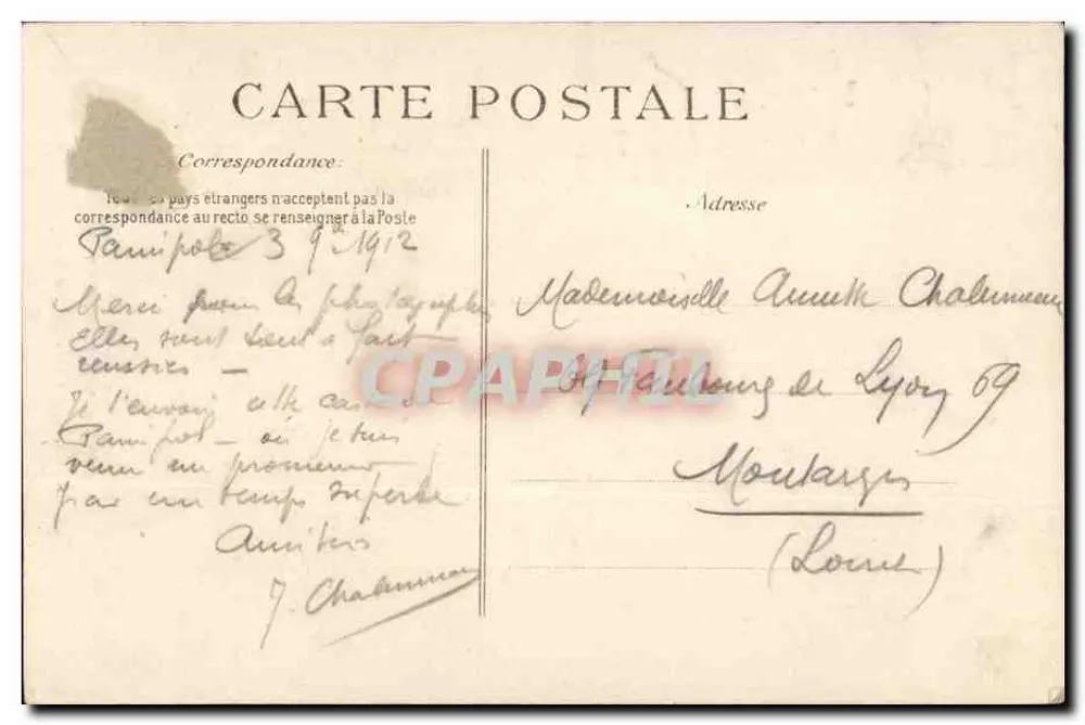 Junge Frau aus Paimpol — Bretonische Kleidung — ELD, Nr. 462 bis - Rückseite