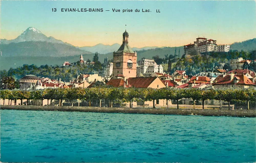 Évian-les-Bains — Vue prise du Lac — LL, n°13 - Recto