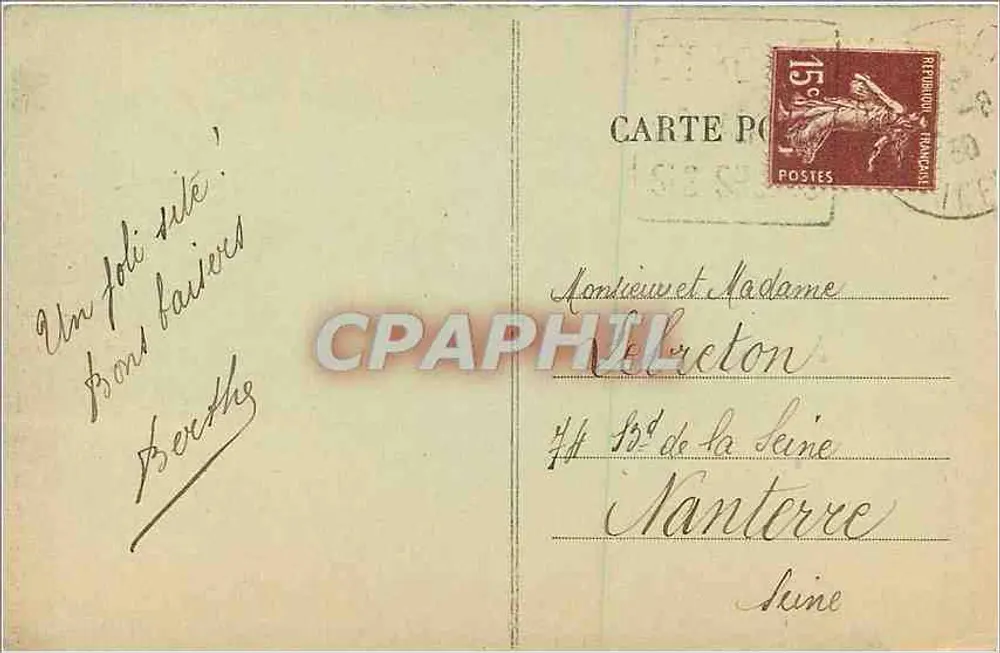 Étretat — Valleuse de Jeanbourg — C.P.A.P.H.I.L. - Verso