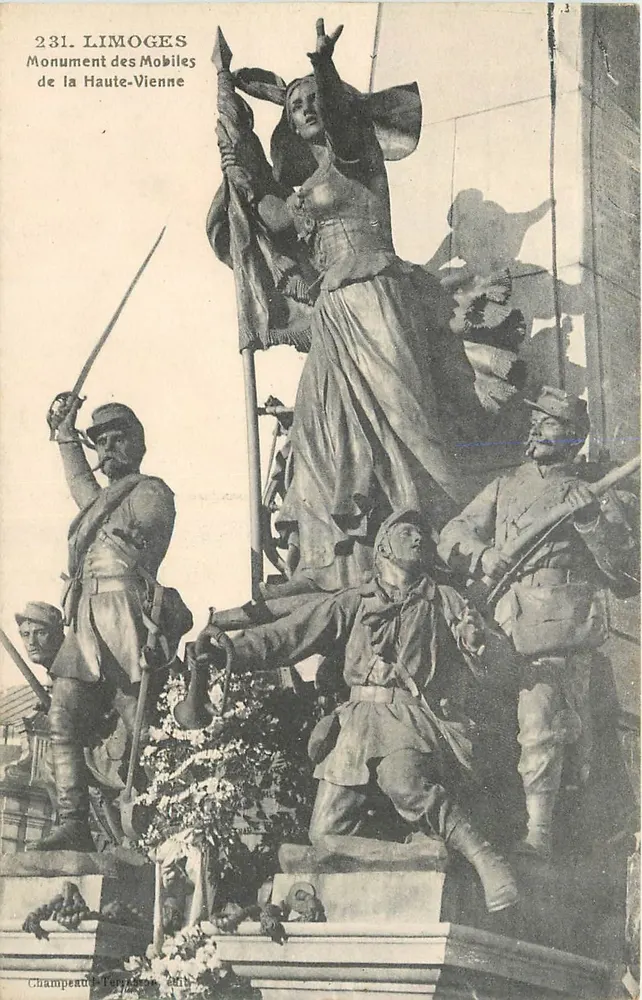 Limoges — Monument des Mobilies de la Haute-Vienne — Champeu-L'Érable, n°231 - Recto